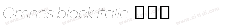 Omnes black italic字体转换